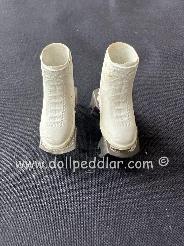 25mm Vintage White Shoes with Metal Raisers - Image 3