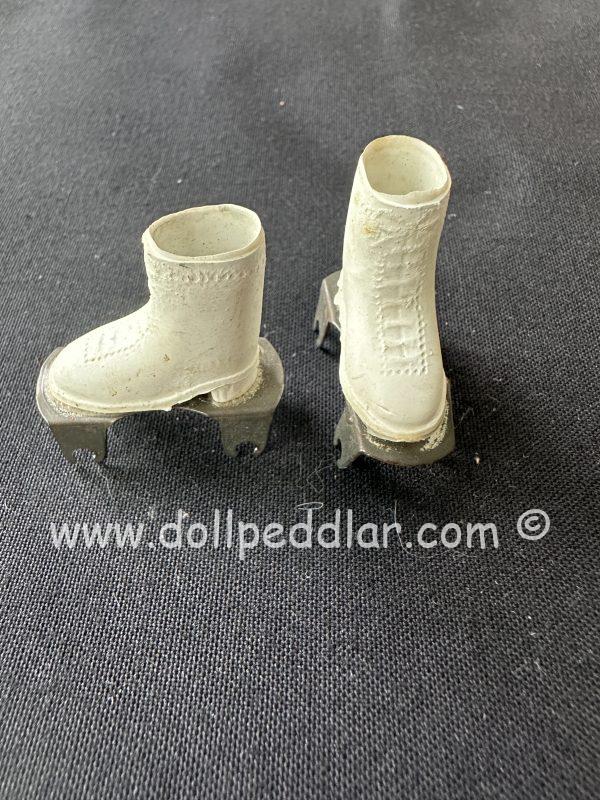 25mm Vintage White Shoes with Metal Raisers - Image 2
