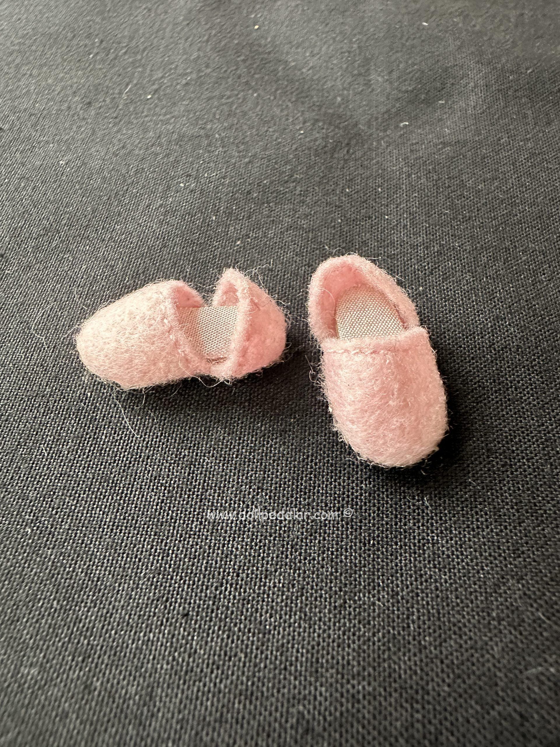Vintage 25mm Pink Plush Slipper Shoes - Image 2