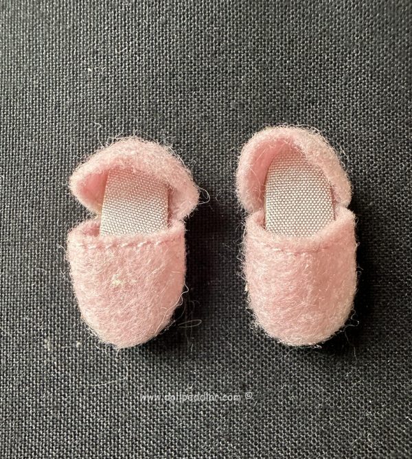 Vintage 25mm Pink Plush Slipper Shoes