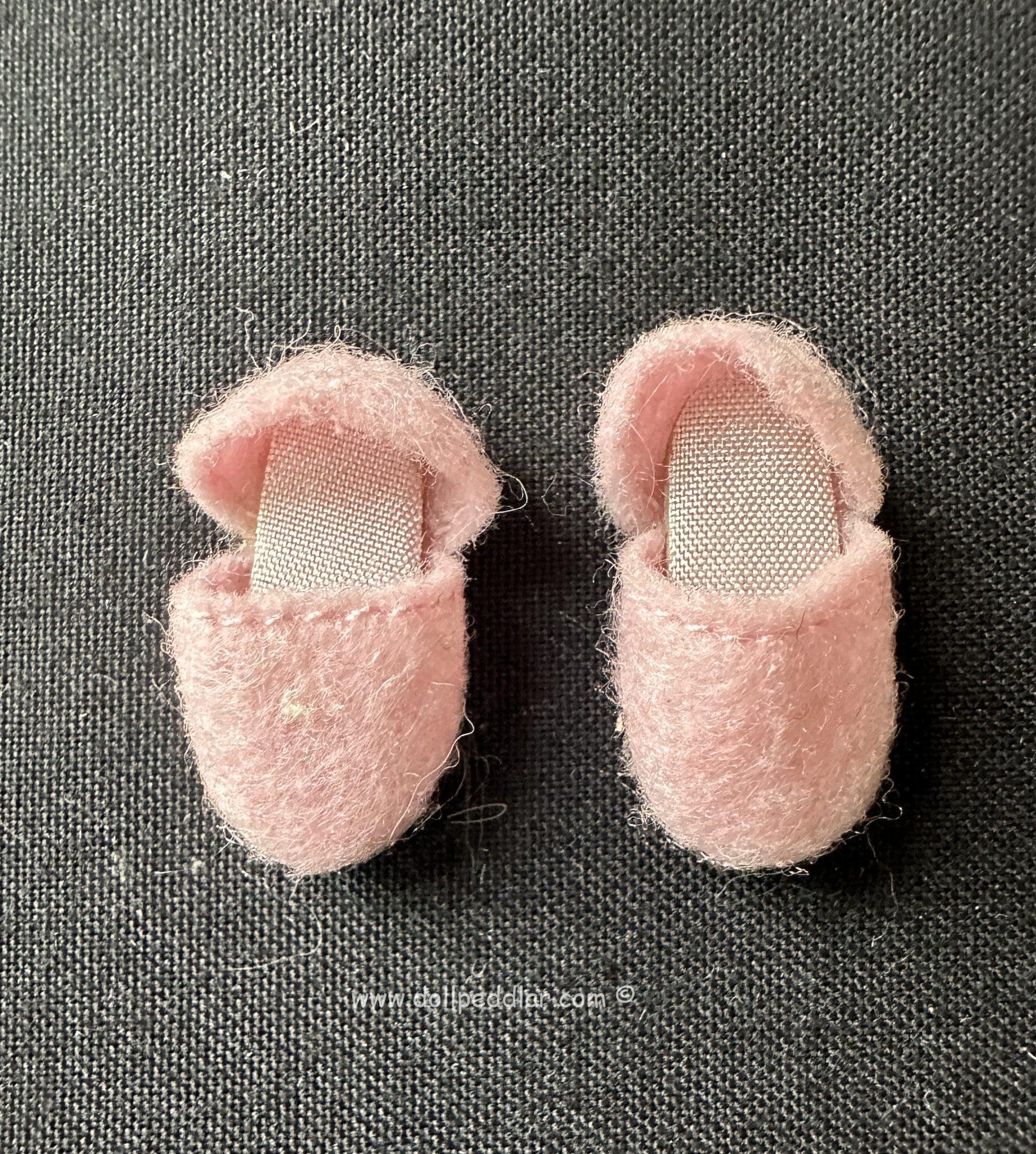 Vintage 25mm Pink Plush Slipper Shoes