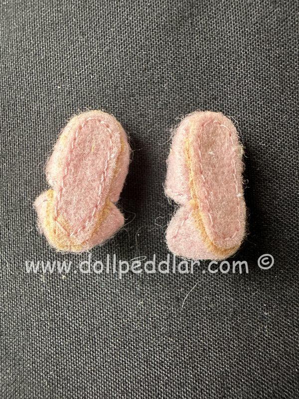 Vintage 25mm Pink Plush Slipper Shoes - Image 3