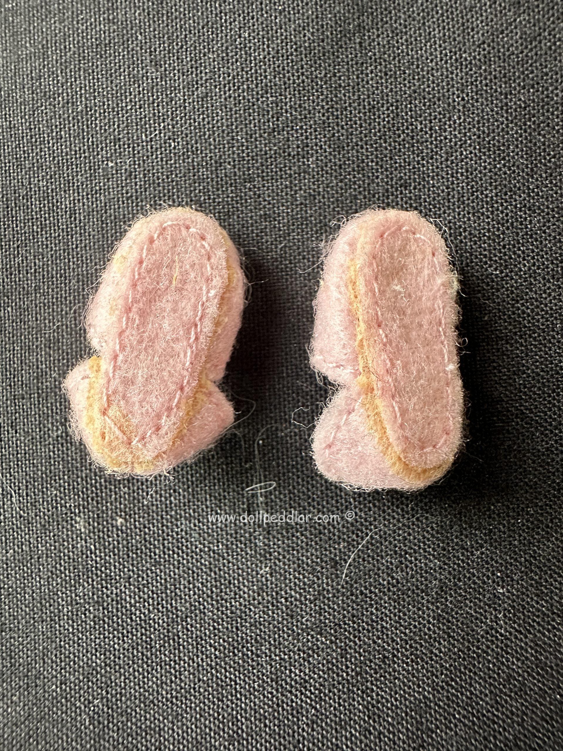 Vintage 25mm Pink Plush Slipper Shoes - Image 3