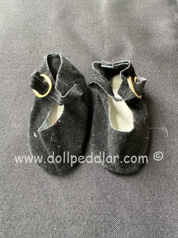 60mm Black Velvet Buckle Flats - Image 4