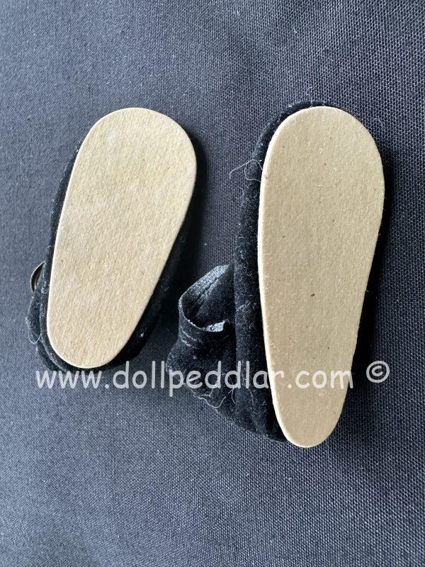 60mm Black Velvet Buckle Flats - Image 2