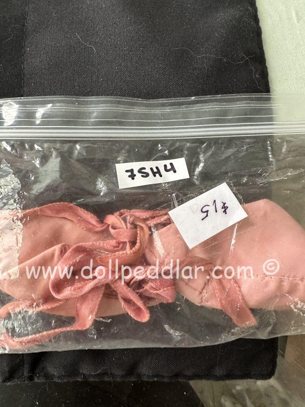 2.5" Pink Ballerina Slippers with Ties - Image 6