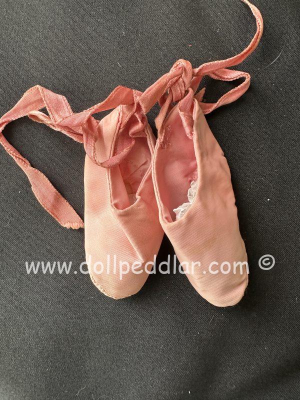 2.5" Pink Ballerina Slippers with Ties - Image 2
