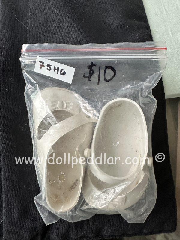 3" White Vintage Ideal Toy Shoes - Image 5