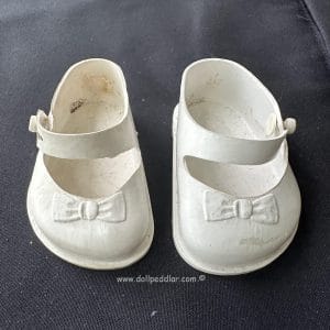 3″ White Vintage Ideal Toy Shoes