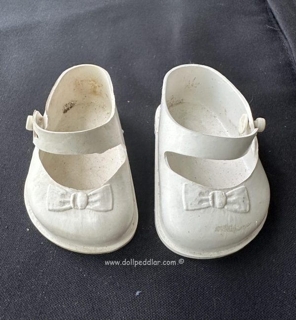 3" White Vintage Ideal Toy Shoes