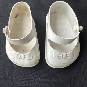 3″ White Vintage Ideal Toy Shoes