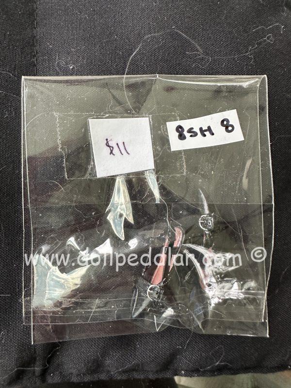 1.75" Vintage Black Kitten Heels - Image 5
