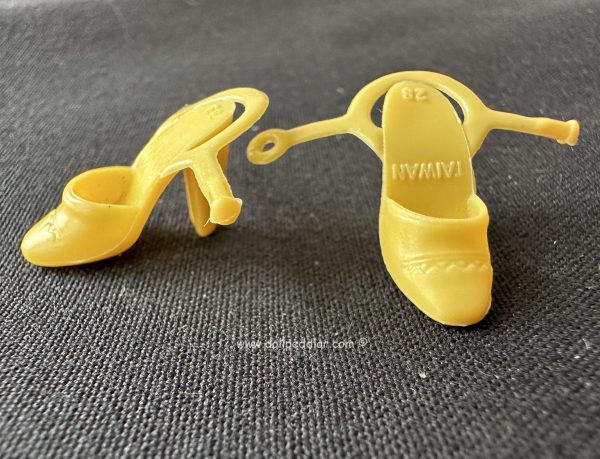 Vintage Yellow Barbie Butterfly Heels - Image 2