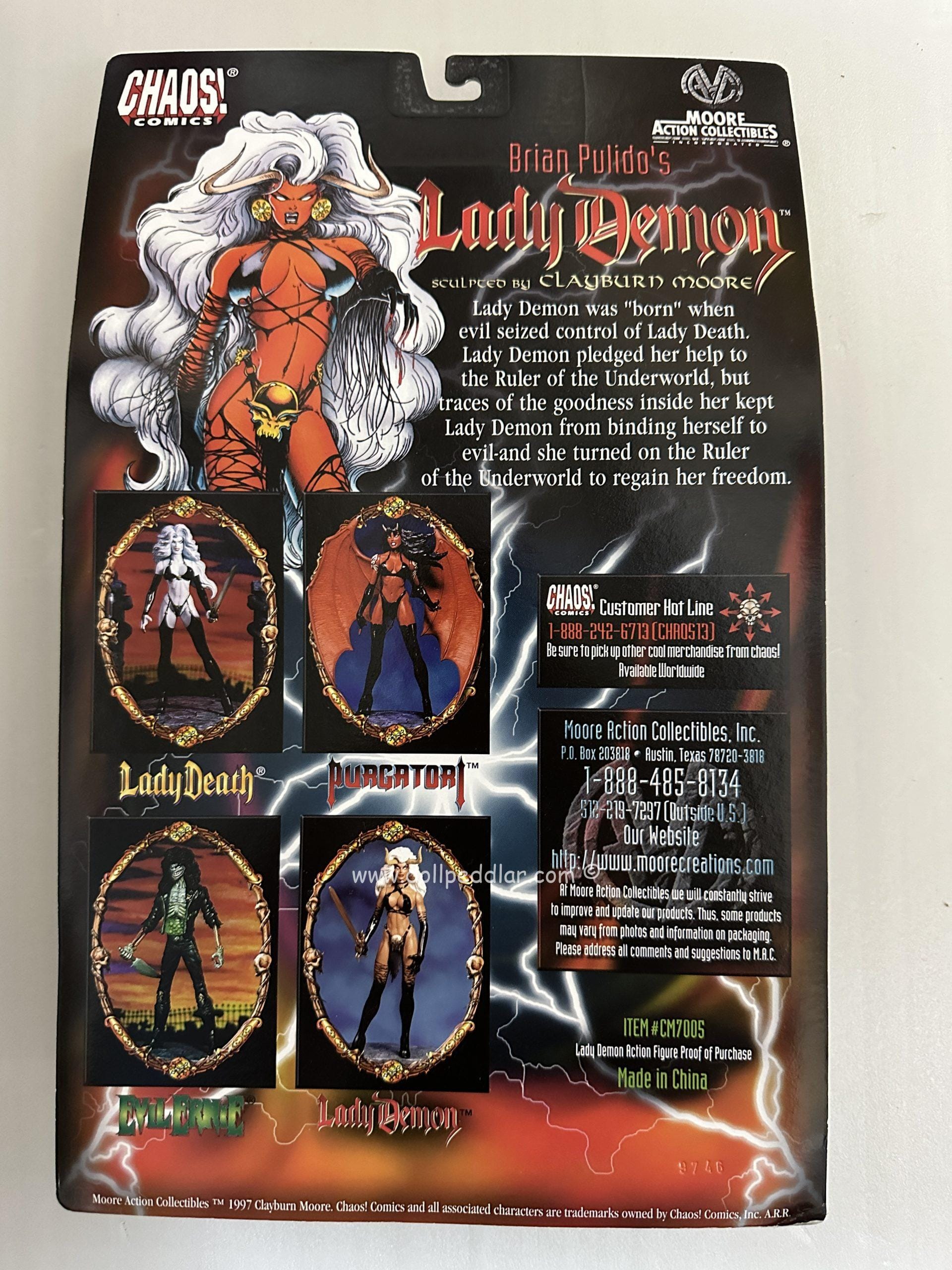 Red Lady Demon Figure by Clayburn Moore NRFB - Image 2