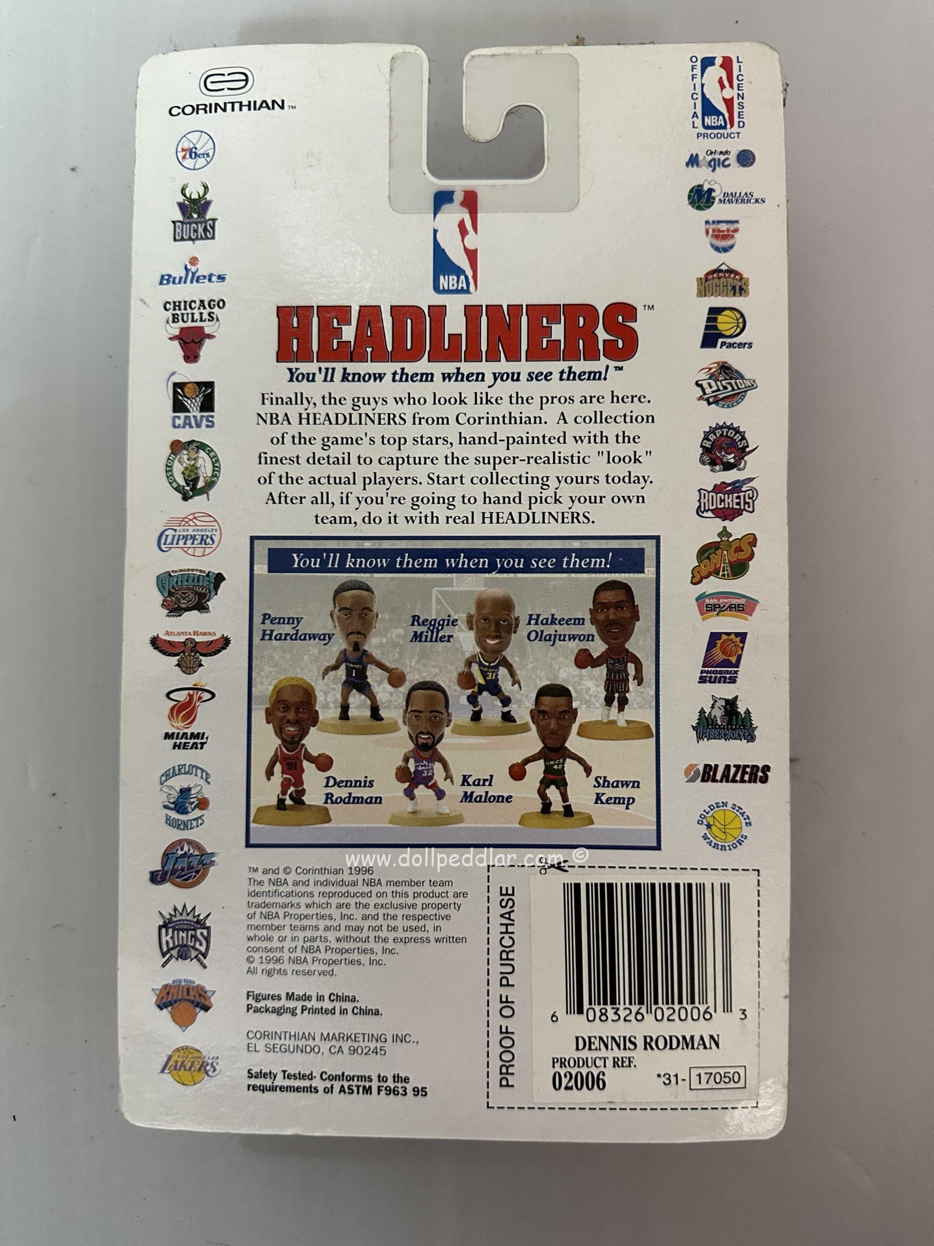 Dennis Rodman with Red Hair Figure from NBA Headliners Collection NRFB - Image 2