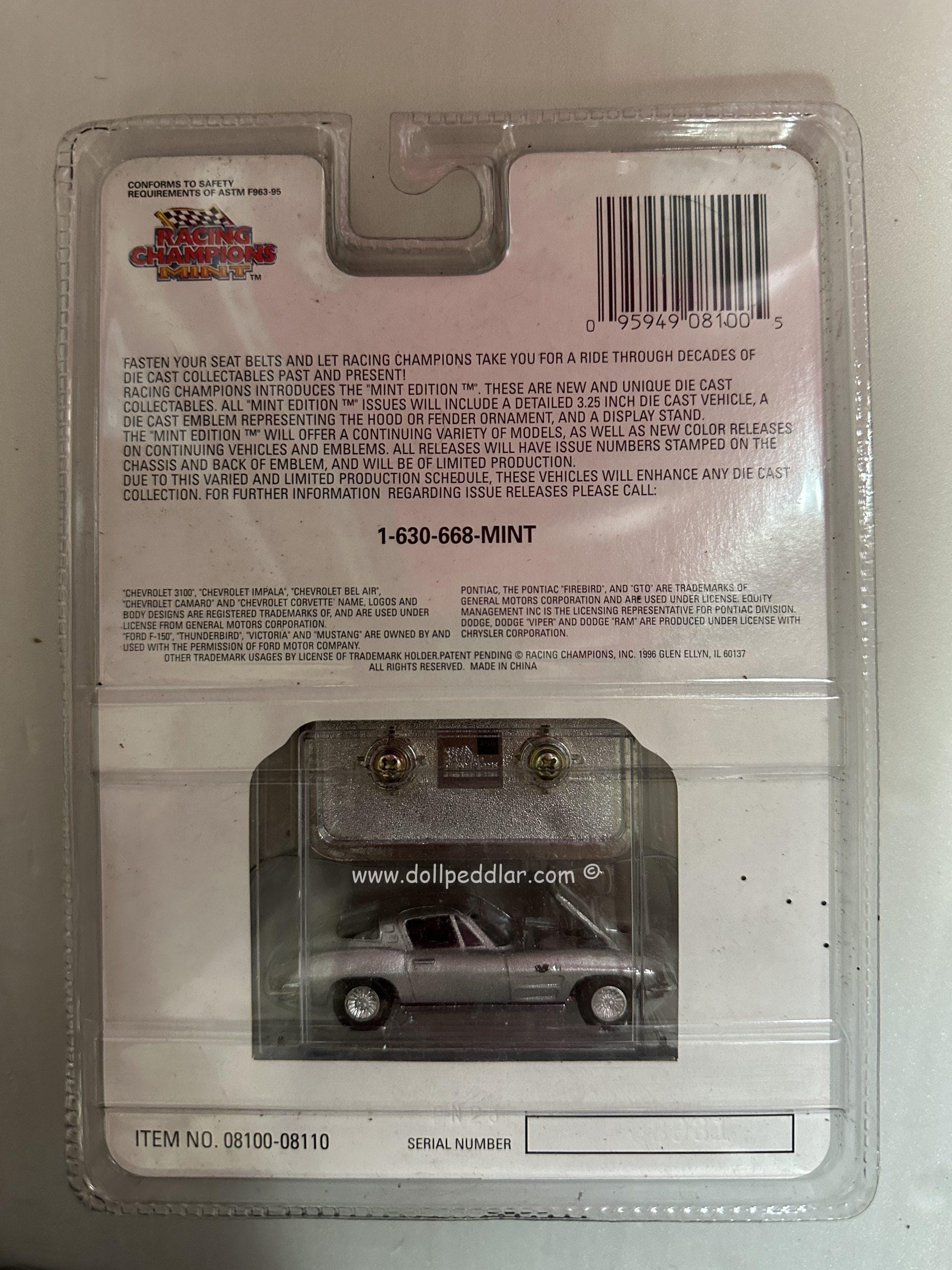 1963 Chevy Corvette Silver by Racing Champions Mint NRFB - Image 2