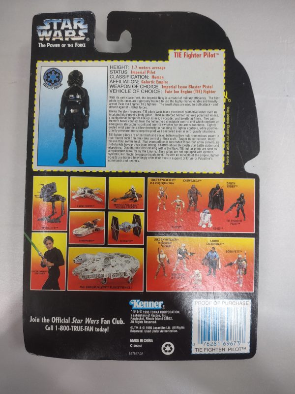 TIE Fighter Pilot Action Figure from Star Wars The Power of the Force Series NRFB - Image 2