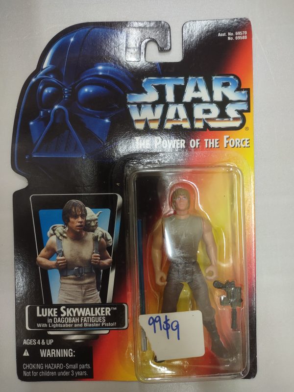 Luke Skywalker in Dagobah Fatigues Action Figure from Star Wars The Power of the Force Series NRFB