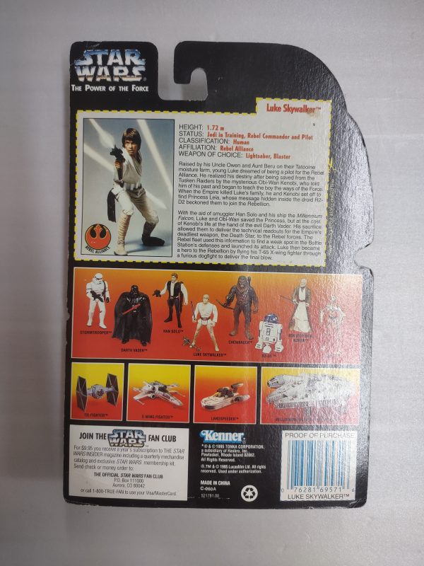 Luke Skywalker in White Cloak Action Figure from Star Wars The Power of the Force Series NRFB - Image 2