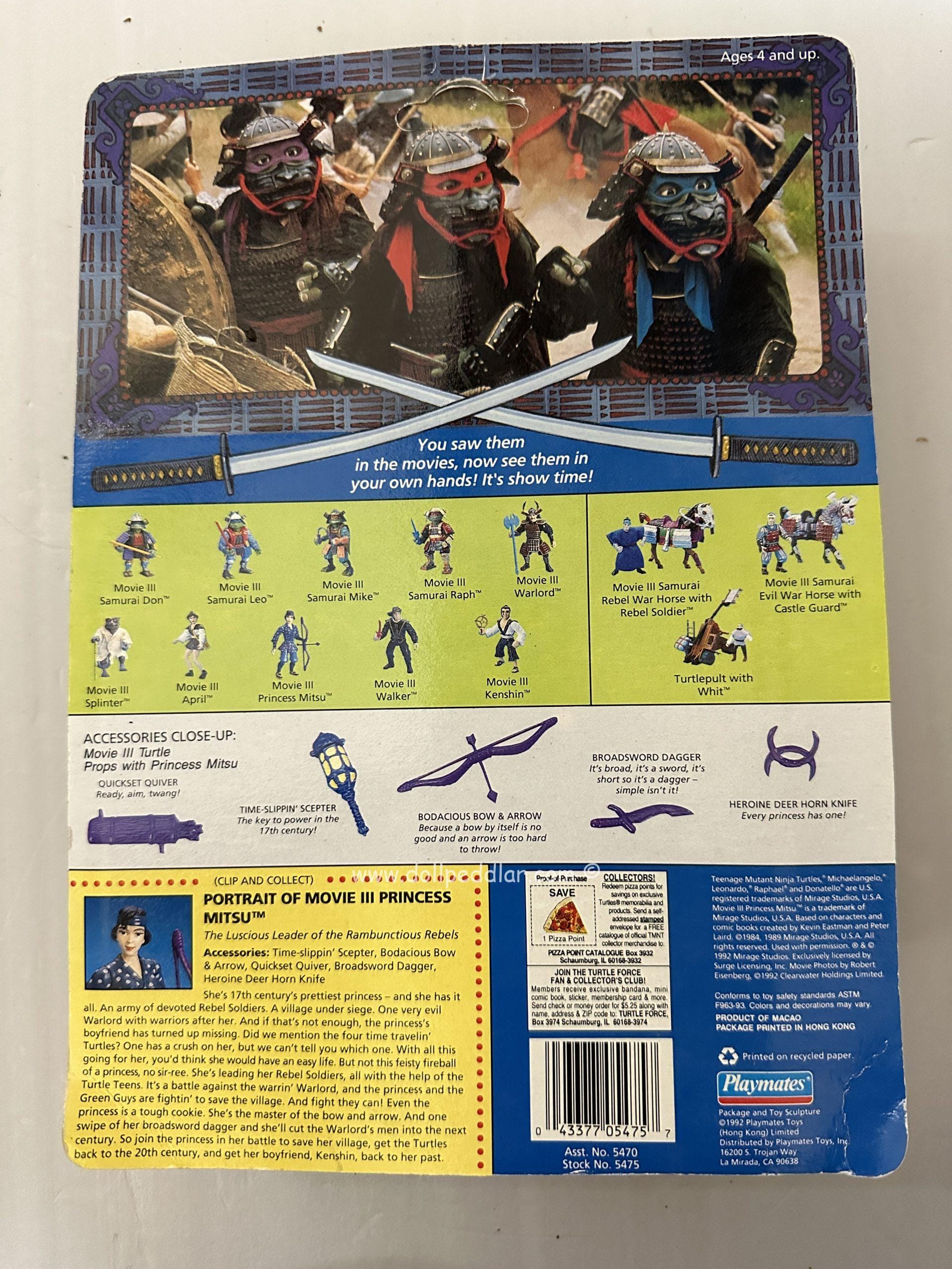Princess Mitsu Figure from Teenage Mutant Ninja Turtles Movie III Collection NRFB - Image 2