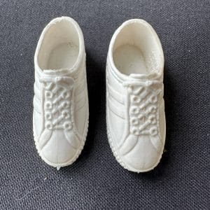 Vintage 1.5″ Vintage White Fashion Doll Sneakers