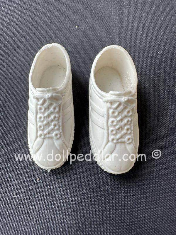 Vintage 1.5" Vintage White Fashion Doll Sneakers