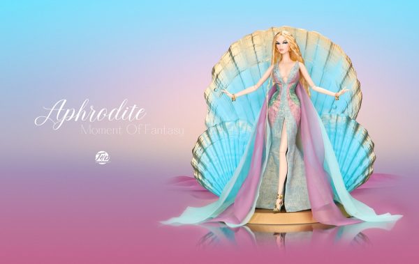 JHD FashionDoll The Aphrodite: Morning Glow 12"(Camorra Sculpt) + Seashell Stand Gift Set