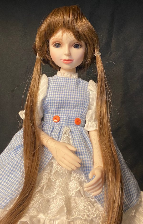 Brunette Short Wig with Long Pigtails Size 7-8
