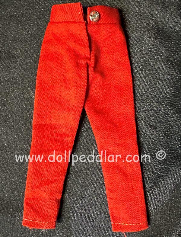 6" Vintage Red Doll Pants - Image 2