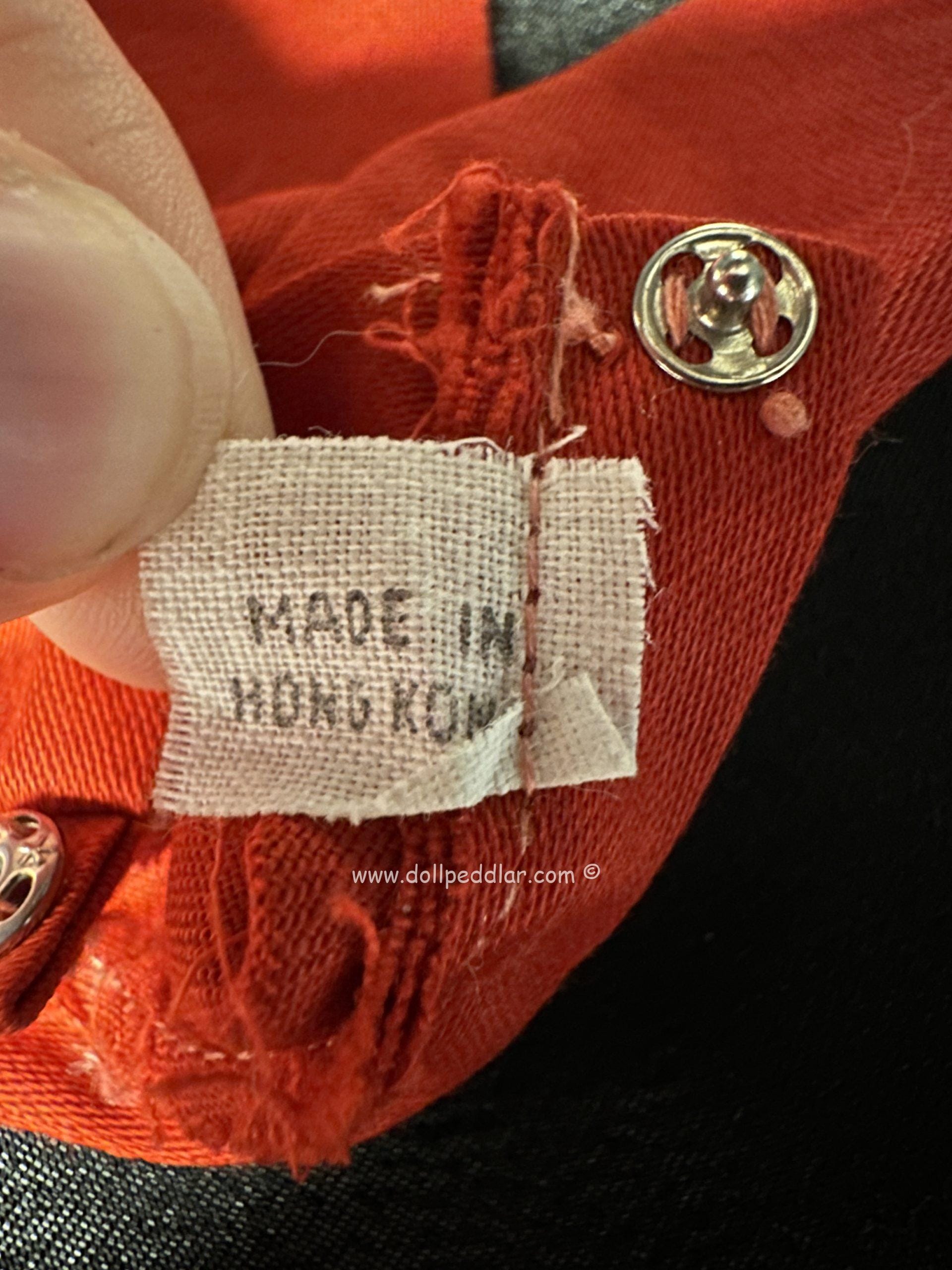 6" Vintage Red Doll Pants - Image 3