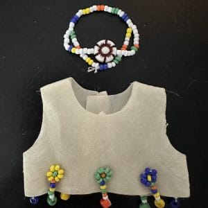 Beaded Shirt and Necklace fit Dolls with 3″ Shoulders