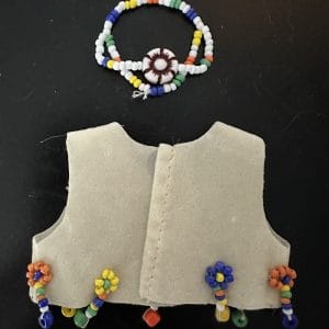 Beaded Shirt and Necklace fit Dolls with 3″ Shoulders