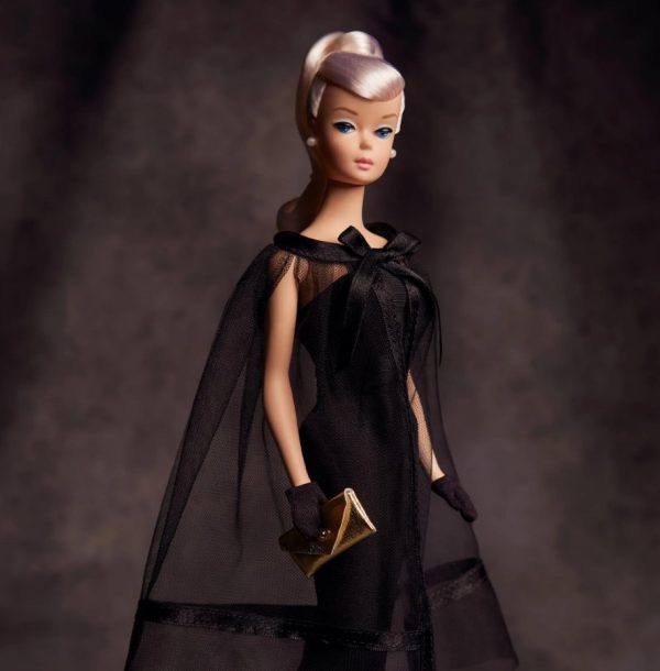 HRM88 Platinum Swirl Pony Barbie wearing Black Magic Reproduction Barbie Signature Collection