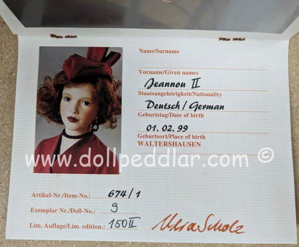 "Jeannou 1935" Art Deco by Hildegard Gunzel 25" Fashion Doll Made in Germany - Image 4