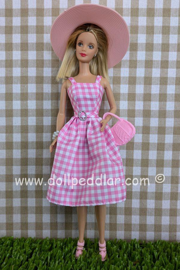 Barbie Dressed in Pink Gingham Dress - Image 2