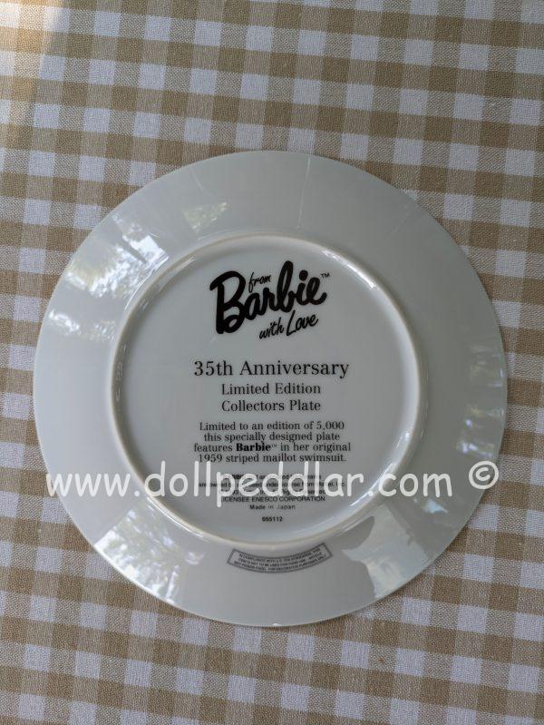 Barbie 35th Anniversary Enesco Plate NO BOX - Image 2