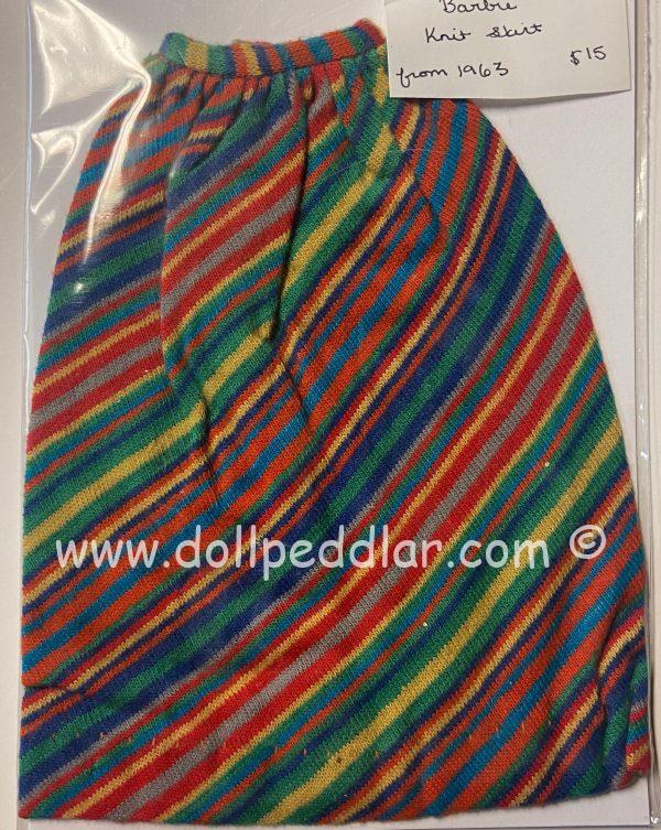 Vintage Barbie Knit Striped Pak Long Skirt