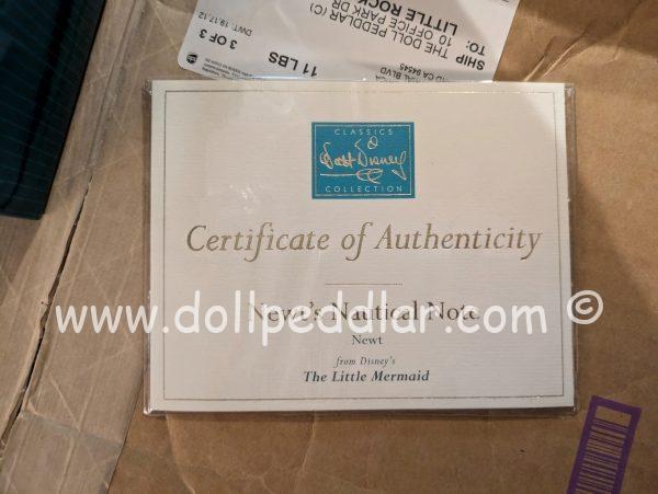 WDCC The Little Mermaid Newt's Nautical Notes Porcelain Figurine NRFB w/ COA - Image 7