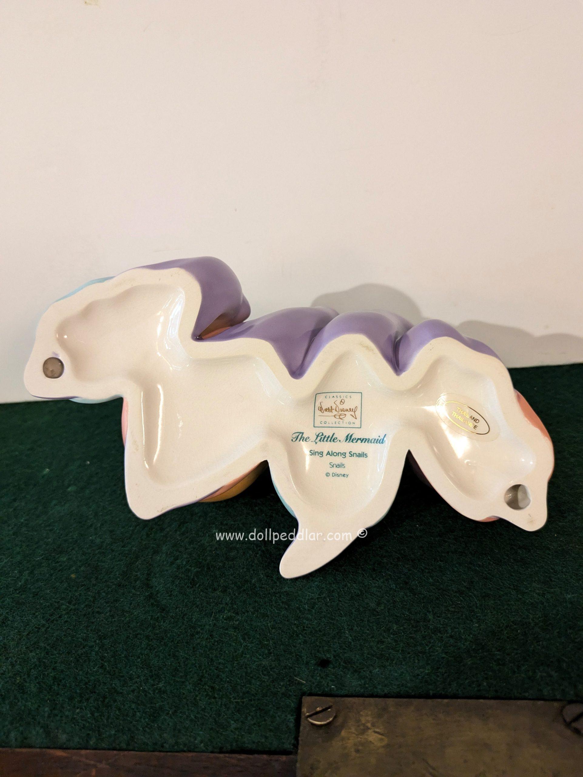 WDCC The Little Mermaid Sing Along Snails Porcelain Figurine NRFB w/ COA - Image 4