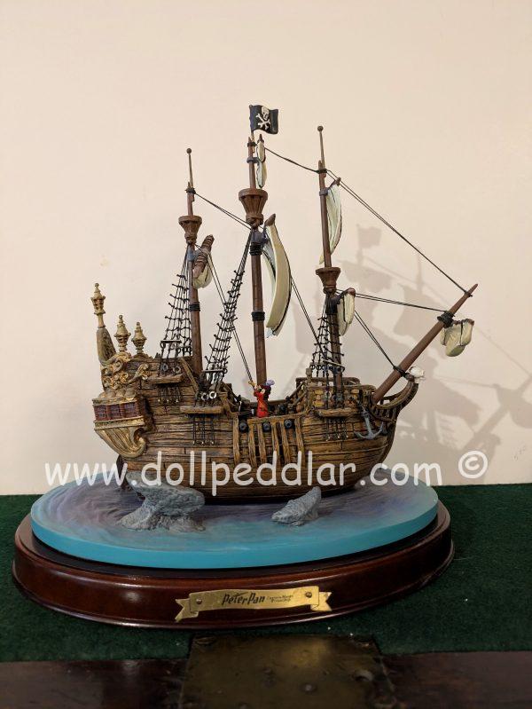 WDCC Peter Pan Captain Hook's Ship, The Jolly Roger Porcelain Figurine NRFB w/ COA