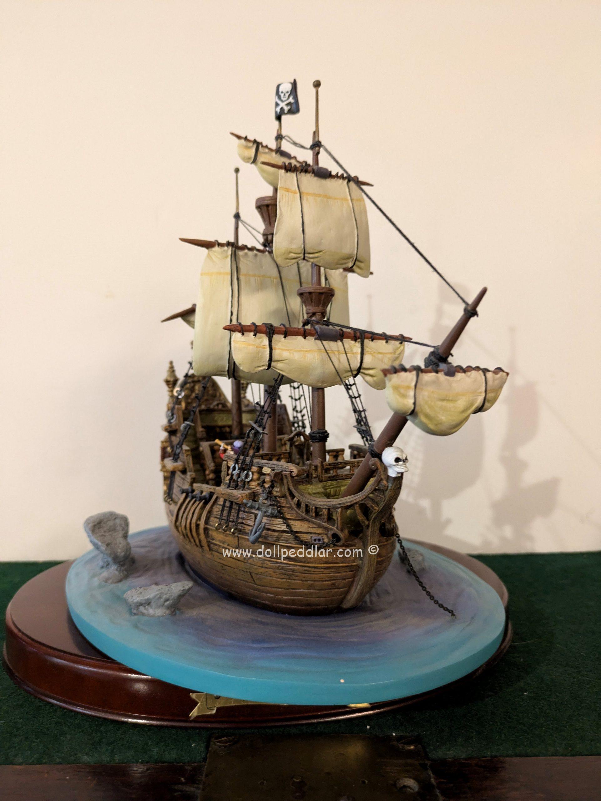 WDCC Peter Pan Captain Hook's Ship, The Jolly Roger Porcelain Figurine NRFB w/ COA - Image 2