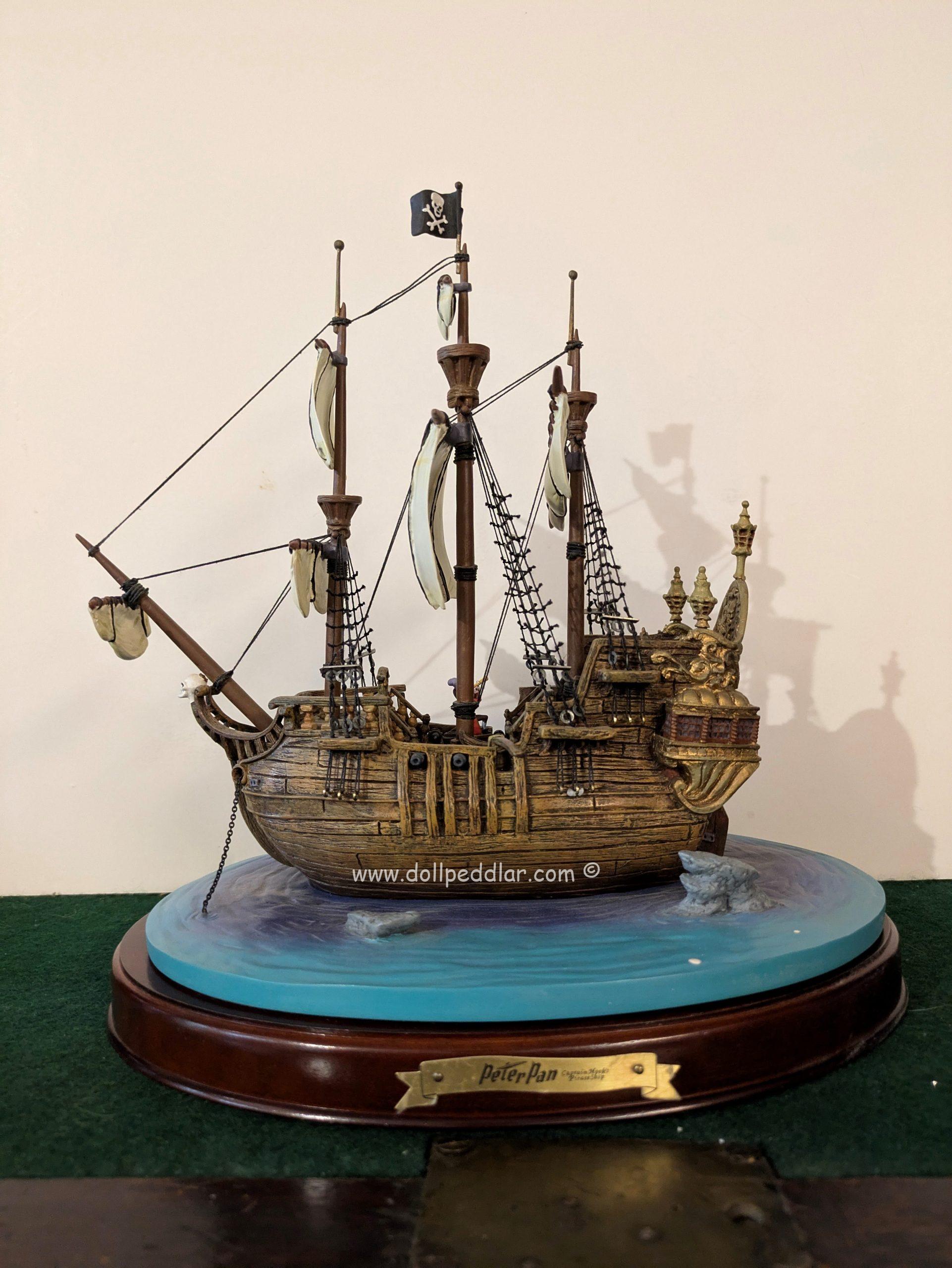 WDCC Peter Pan Captain Hook's Ship, The Jolly Roger Porcelain Figurine NRFB w/ COA - Image 6
