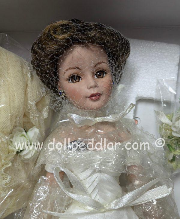 Jacqueline Kennedy Bride 14" Porcelain Doll NRFB in Shipper - Image 2