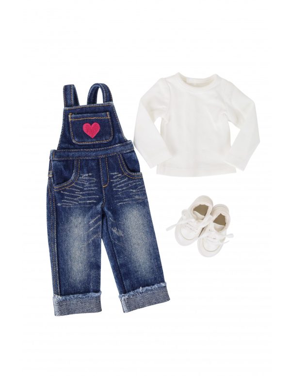 Ruby Red Fashion Friends Dungaree Day Outfit for 14.5" Dolls - Image 2