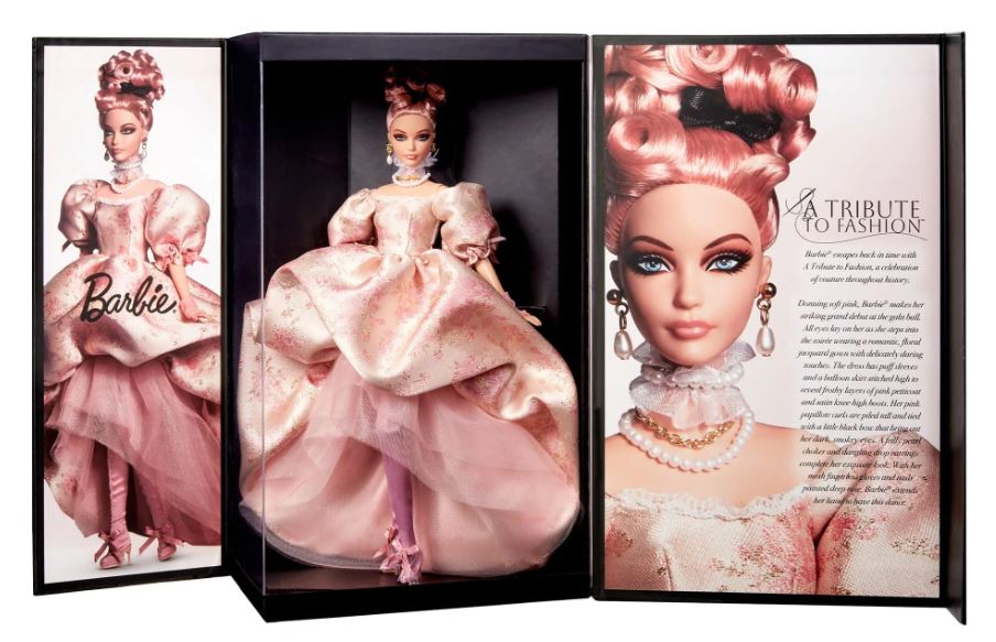 A “Tribute to Fashion” Barbie Doll, First in New Series