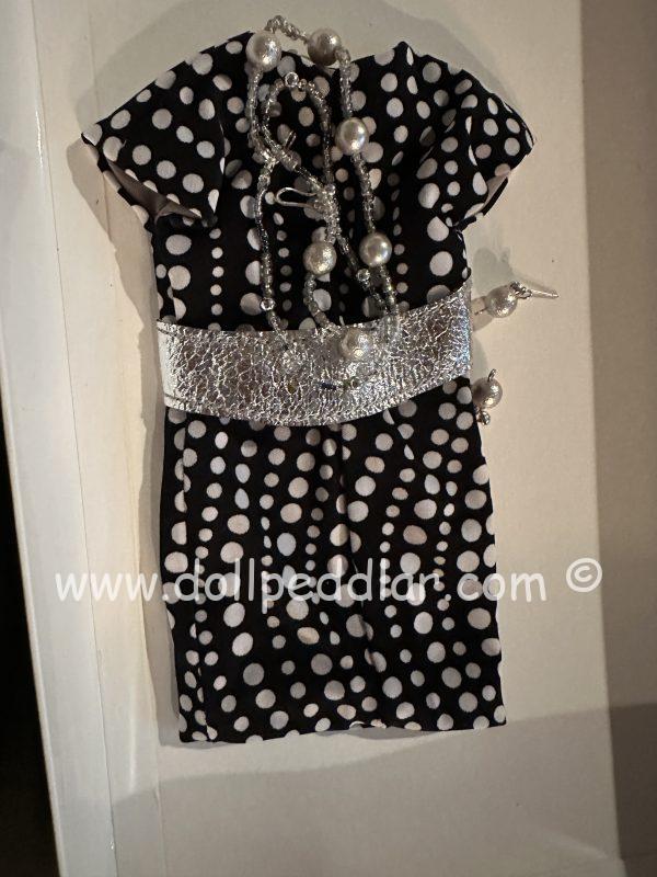 Randall Craig RTW Black polka dot outfit for 12” fashion dolls - Image 2