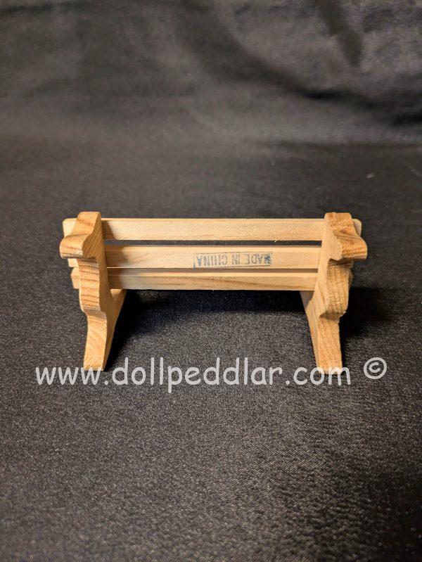 Miniature Wooden Bench 3" Long - Image 3
