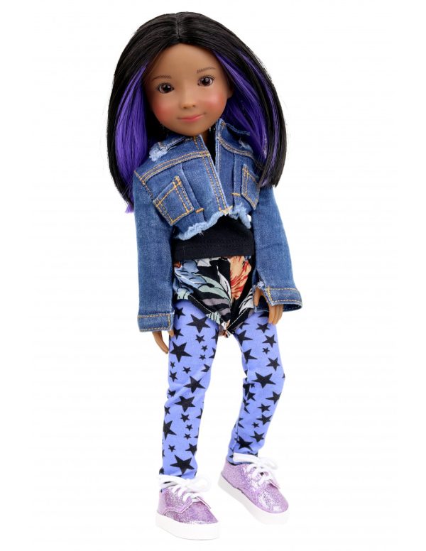 Ruby Red Siblies Denim Duo (Purple) Outfit for 12" Dolls