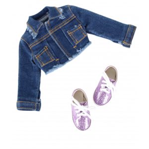 Ruby Red Siblies Purple Denim Duo Outfit For 12″ Dolls