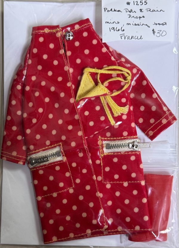 #1255 Vintage Polka Dots and Rain Drops Francie Fashion INCOMPLETE